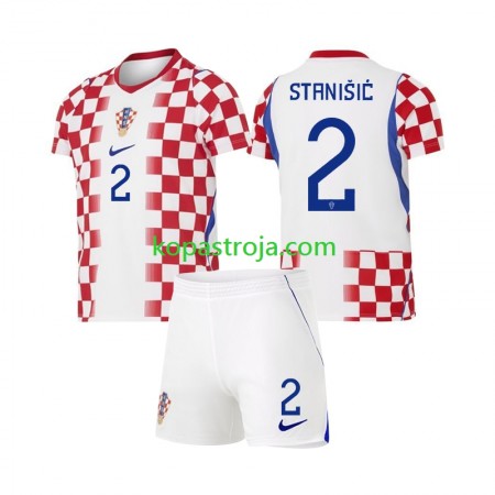 Billiga Fotbollströjor Kroatien Josip Stanisic 2 Barn Hemma tröja WM 2026 Kortärmad